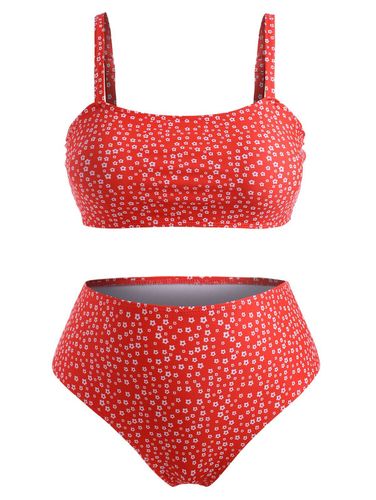 Maillots de Bain Maillot de Bain BikiniImprimFleuri Coupe Haute de Grande Taille - Dresslily FR - Modalova