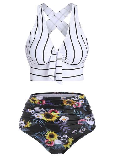 Bikinis Maillot de Bain Bikini Crois Ray Gainant Imprim Tournesol - Dresslily FR - Modalova