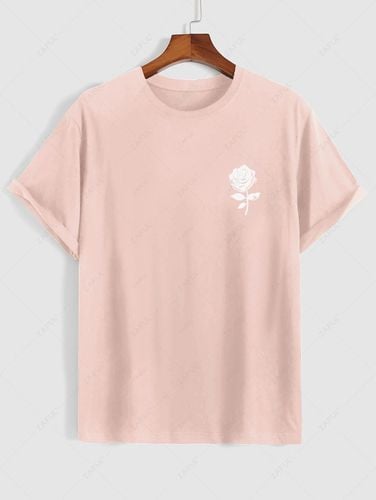 T-shirt à Manches Courtes à Imprimé Roses - ZAFUL - Modalova