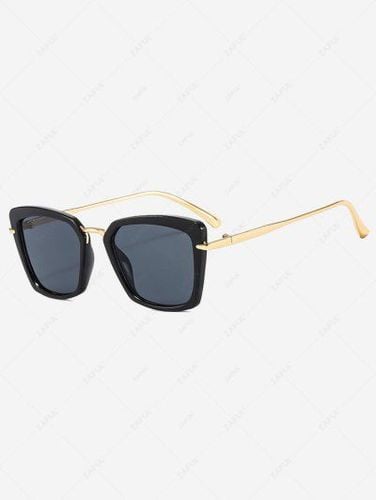 Metal Glasses Temple Gradient Lens Sunglasses - Zaful - Modalova