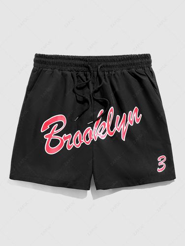 Short de Basket-ball à Imprimé Lettre Brooklyn à Cordon Streetwear - ZAFUL - Modalova