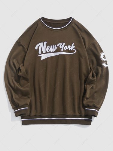 Sweat-shirt Pull-over Essentiel Chiffre et Lettres Brodées - ZAFUL - Modalova
