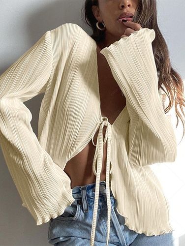 Haut Pliss Nou en Avant Patchs L - Zaful FR - Modalova