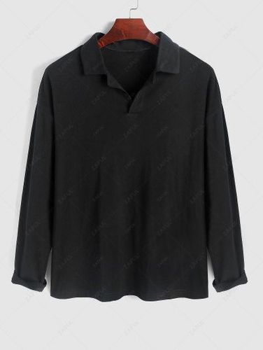 Solid Color Long Sleeves Polo T-shirt - Zaful - Modalova