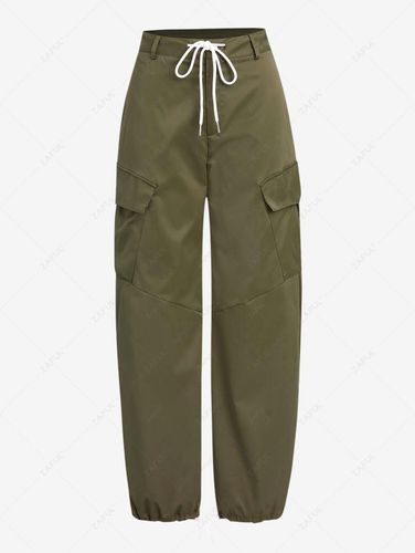 Pantalon Cargo Parachute Taille Haute Cordon L - Zaful FR - Modalova