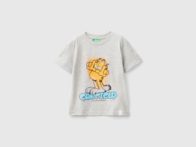 Benetton, T-shirt Garfield ©2024 By Paws, Inc., taglia 116, Grigio Chiaro, Bambini - United Colors of Benetton - Modalova