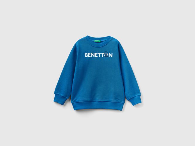 Benetton, Felpa 100% Cotone Biologico, taglia 98, Blu, Bambini - United Colors of Benetton - Modalova