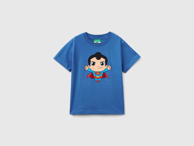 Benetton, T-shirt ©&™ Dc Comics Superman Blu Avio, taglia 82, Avio, Bambini - United Colors of Benetton - Modalova