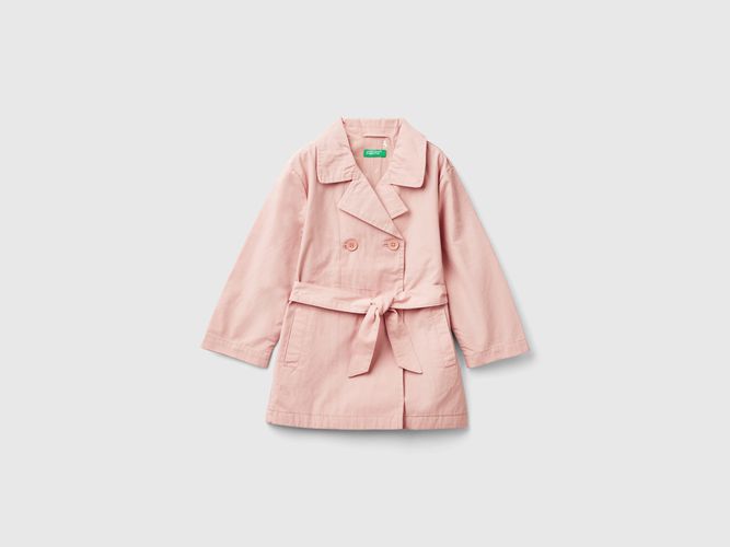 Benetton, Trench Doppiopetto, taglia 104, Rosa Carne, Bambini - United Colors of Benetton - Modalova