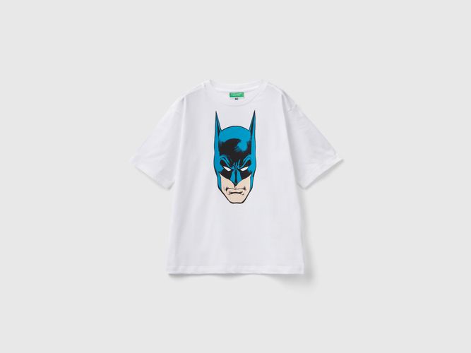 Benetton, T-shirt ©&™ Dc Comics Batman Bianca, taglia XL, Bianco, Bambini - United Colors of Benetton - Modalova