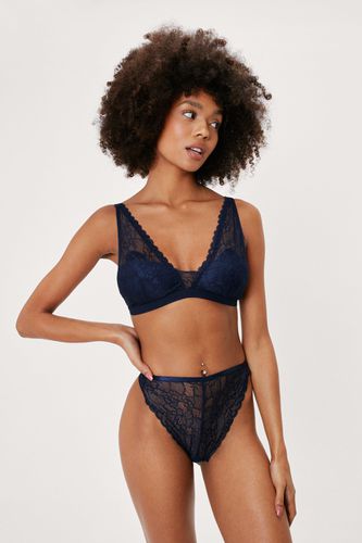 Ensemble Lingerie Brasière Rembourrées & Culotte Échancrée En Dentelle - L - Nasty Gal - Modalova