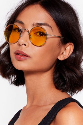 Lunettes De Soleil Rondes À Verres Teintés - One Size - Nasty Gal - Modalova