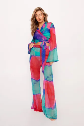 Ensemble Léger Tie Dye Avec Top Et Pantalon Large - 36 - Nasty Gal - Modalova