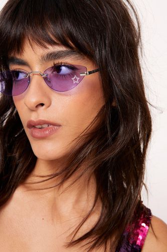 Lunettes De Soleil Fumées À Étoiles Strassées - One Size - Nasty Gal - Modalova