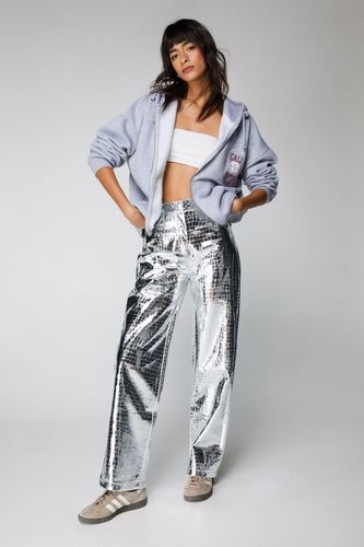 Pantalon Croco Premium Métallisé - 42 - Nasty Gal - Modalova