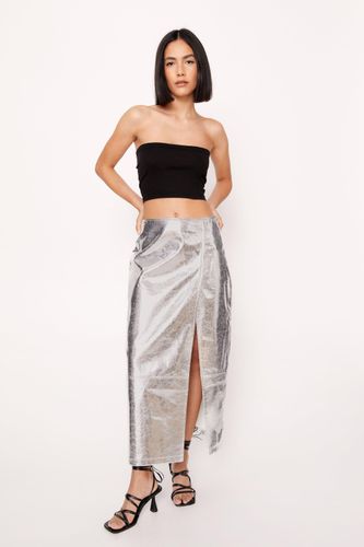 Jupe Mi-Longue En Simili Craquelé - 34 - Nasty Gal - Modalova
