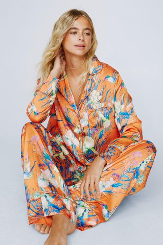 Pyjama Fleuri À Imprimé Oiseaux Avec Pantalon - 34 - Nasty Gal - Modalova