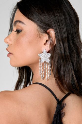 Oversized Embellished Drop Earrings - One Size - Nasty Gal - Modalova
