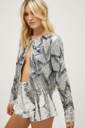 Tassel Beaded Star Jacket - 40 - Nasty Gal - Modalova