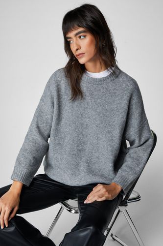 Pull Oversize Basique - Gris - L - Nasty Gal - Modalova