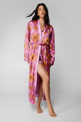 Dressing Gown De Chambre Satinée Réversible - S - Nasty Gal - Modalova