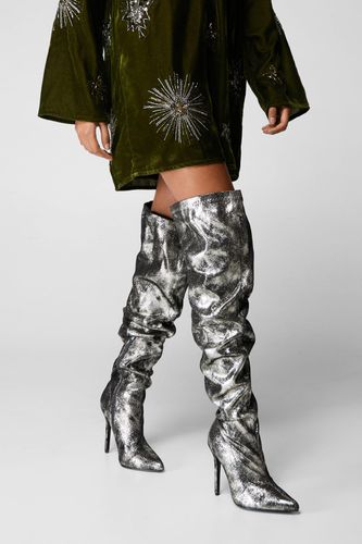 Metallic Thigh High Boots - 37 - Nasty Gal - Modalova