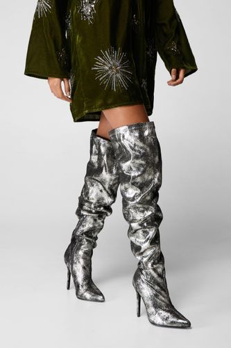 Metallic Thigh High Boots - 41.5 - Nasty Gal - Modalova