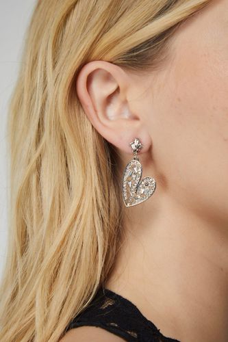 Abstract Heart Diamante Earrings - - One Size - Nasty Gal - Modalova