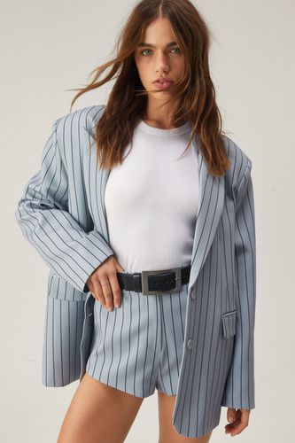 Premium Printed Stripe Cheeky Shorts - - 38 - Nasty Gal - Modalova