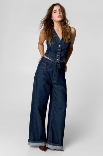 The Denim Waistcoat - Bleu - 32 - Nasty Gal - Modalova