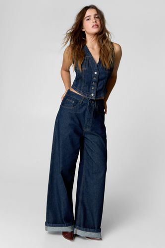 The Denim Waistcoat - Bleu - 34 - Nasty Gal - Modalova
