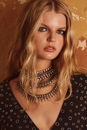 Premium Diamante Coin & Spike Layered Necklace - One Size - Nasty Gal - Modalova