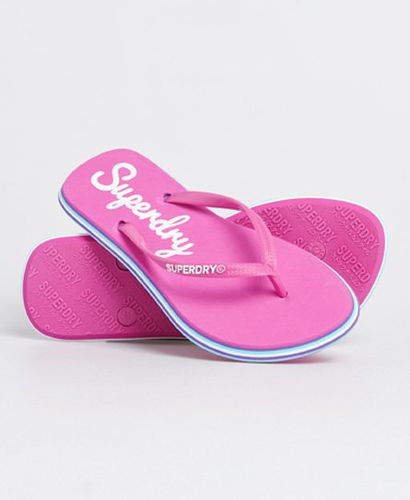 Women's Neonfarbene Rainbow Sleek Flip-Flops - Größe: S - Superdry - Modalova