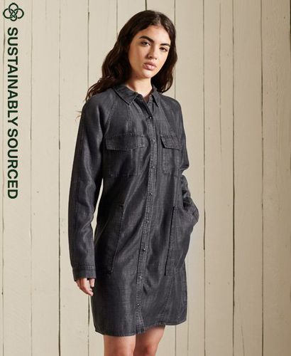 Women's Tencel Hemdkleid in Übergröße - Größe: 38 - Superdry - Modalova