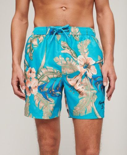 Herren 17-Zoll Badeshorts aus Recyceltem Material mit Hawaii-print - Größe: S - Superdry - Modalova