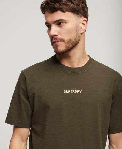 Herren Locker Geschnittenes T-Shirt mit Mikro-Logo - Größe: L - Superdry - Modalova