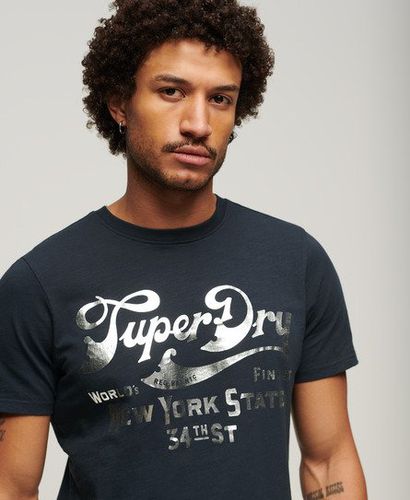 Herren Workwear T-Shirt mit Metallic-Grafik - Größe: Xxxl - Superdry - Modalova