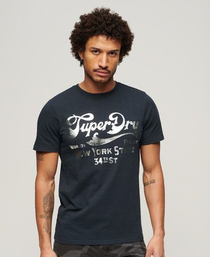 Herren Workwear T-Shirt mit Metallic-Grafik - Größe: S - Superdry - Modalova