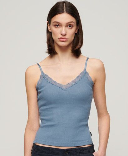 Damen Athletic Essential Lace Trim Cami Top - Größe: 14-16 - Superdry - Modalova