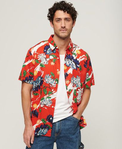 Men's Herren , und Kurzärmeliges Hawaiihemd Bedruckt, Größe: M - Größe: M - Superdry - Modalova
