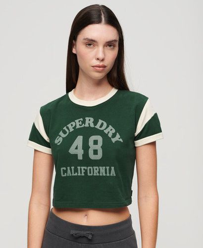 Damen Athletic Essentials Ringer-T-Shirt mit Grafik - Größe: 36 - Superdry - Modalova