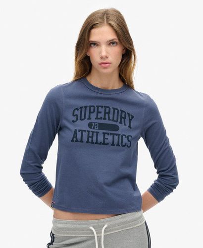 Damen Schmales Athletic Essentials Ringel-Langarmshirt - Größe: 42 - Superdry - Modalova