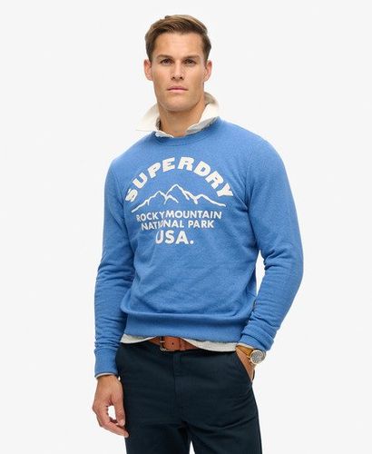 Herren Outdoors Sweatshirt Mit Rundhalsausschnitt Und Grafikdruck, Größe: L - Superdry - Modalova