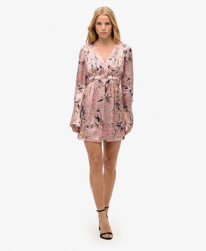 Robe Courte en Jacquard à Manches évasées Taille: 34 - Superdry - Modalova