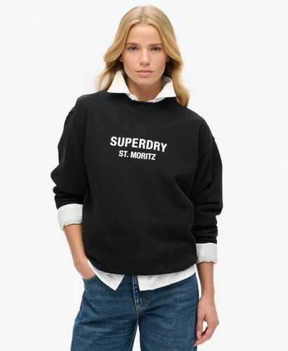 Damen Lockeres Sport Luxe Sweatshirt mit Rundhalsausschnitt - Größe: 36 - Superdry - Modalova