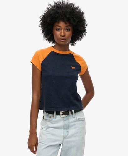 Damen Essential Raglan-T-Shirt aus Bio-Baumwolle mit Logo - Größe: 40 - Superdry - Modalova