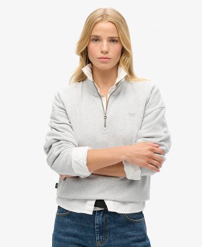 Damen Athletic Essentials Sweatshirt mit Halbem Reißverschluss - Größe: 40 - Superdry - Modalova