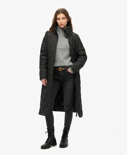 Damen Superlanger, Gefütterter Steppmantel - Größe: 36 - Superdry - Modalova