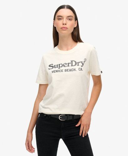 Damen Metallic Venue Relaxed T-shirt - Größe: 38 - Superdry - Modalova