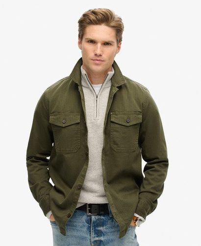 Herren The Merchant Store Hemdjacke mit Fischgrätmuster, Größe: XXXL - Superdry - Modalova